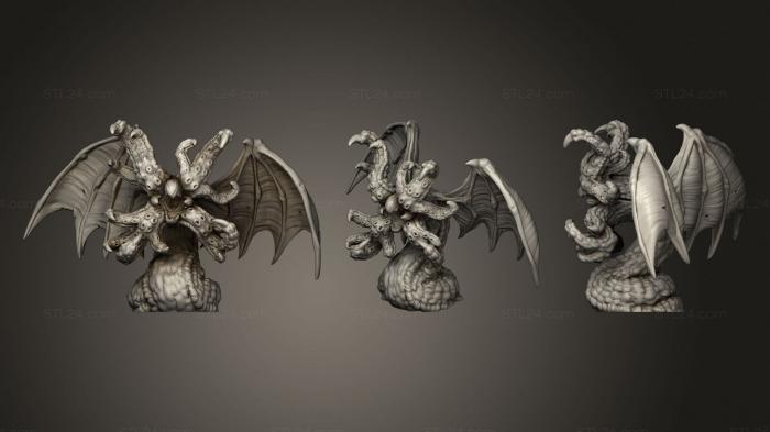 Figurines heroes, monsters and demons (Hell Bat, STKM_2653) 3D models for cnc